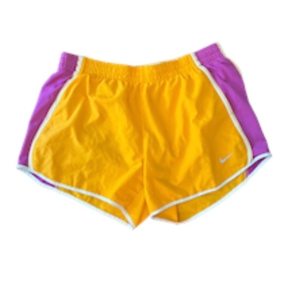 Nike Tempo Running Shorts Womens Medium M Dri-Fit Orange Purple Athletic Gym Y2K - Picture 1 of 5